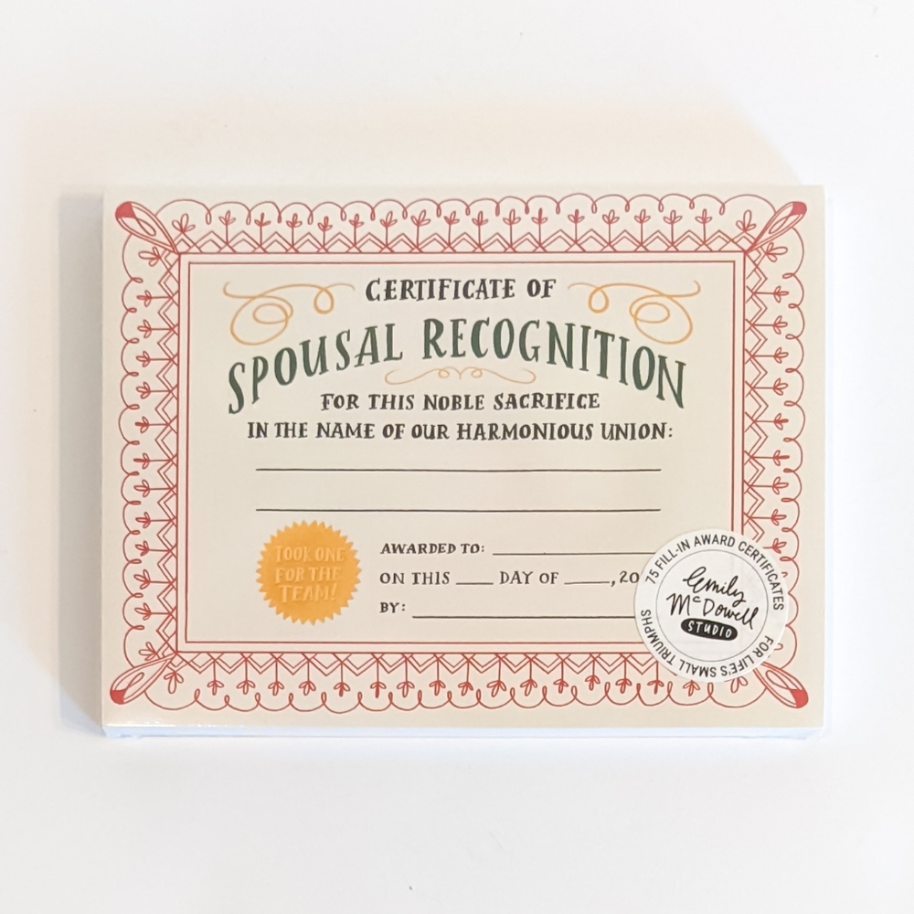 🆕 Spousal Recognition Certificates